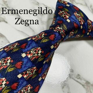 Ermenegildo Zegna - ネクタイ エルメネジルドゼニア 花柄 ボタニカル 総柄 シルク 高級 ブランド