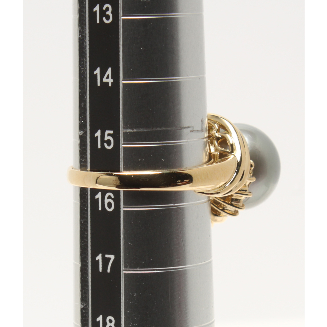 美品   リング 指輪 K18 パール D0.07    レディース 15号 レディースのアクセサリー(リング(指輪))の商品写真