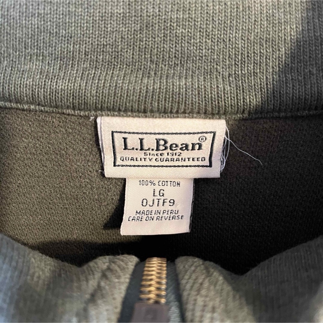 L.L.Bean(エルエルビーン)の【美品】エルエルビーン L.L.Bean ハーフジップ ニット カーキ 緑 メンズのトップス(ニット/セーター)の商品写真