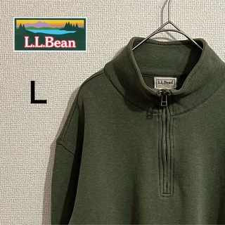 L.L.Bean - 【美品】エルエルビーン L.L.Bean ハーフジップ ニット カーキ 緑