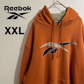 リーボック(Reebok)の【レア】リーボック Reebok ビッグロゴ刺繍 パーカー XXL ゆるだぼ(パーカー)