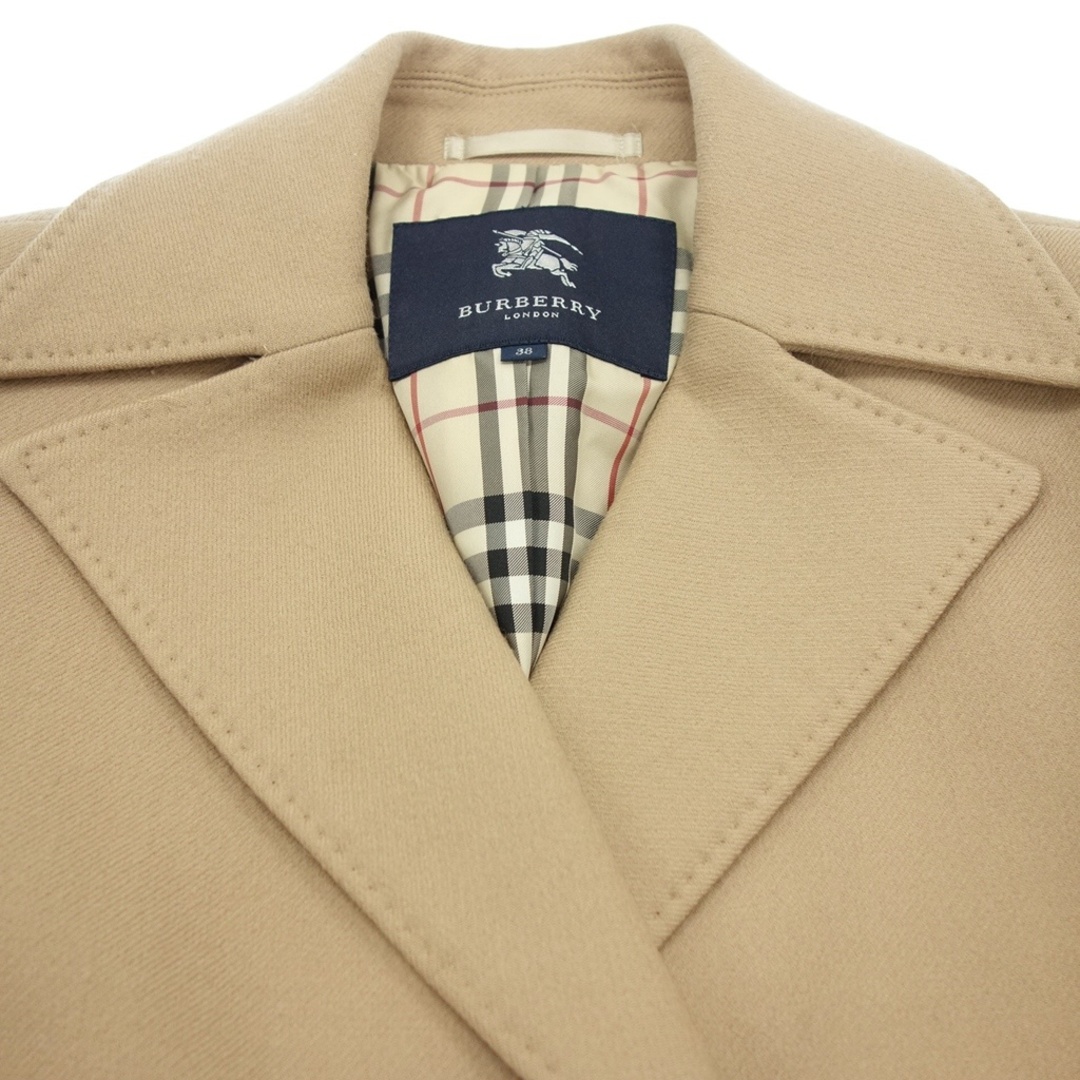 BURBERRY(バーバリー)のバーバリー ロンドン ピーコート 裏地チェック ウール ベージュ系【AFB34】 レディースのジャケット/アウター(ピーコート)の商品写真