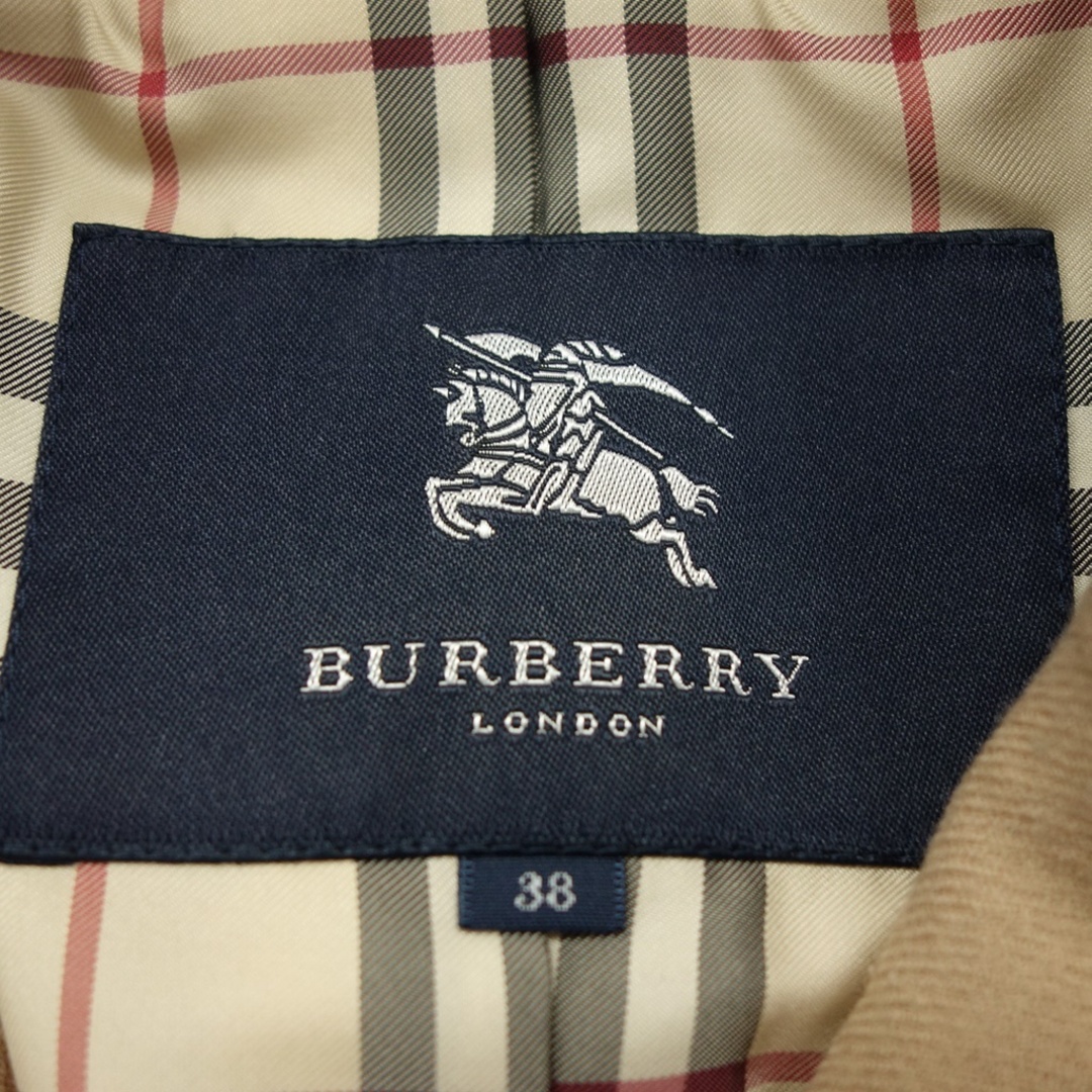 BURBERRY(バーバリー)のバーバリー ロンドン ピーコート 裏地チェック ウール ベージュ系【AFB34】 レディースのジャケット/アウター(ピーコート)の商品写真