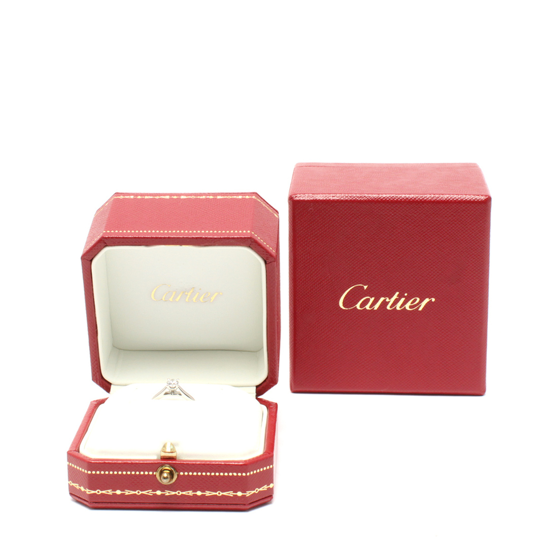 Cartier(カルティエ)の美品 カルティエ リング 指輪 Pt950 D.0.25ct レディース 4号 レディースのアクセサリー(リング(指輪))の商品写真