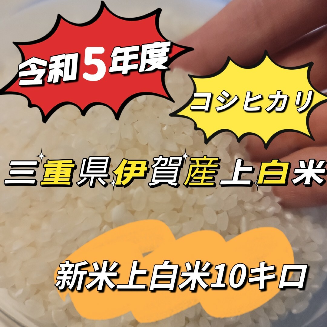 値下げ！注文後に精米します！新米【令和5年産】三重県 伊賀米 コシヒカリ 10㎏ 食品/飲料/酒の食品(米/穀物)の商品写真