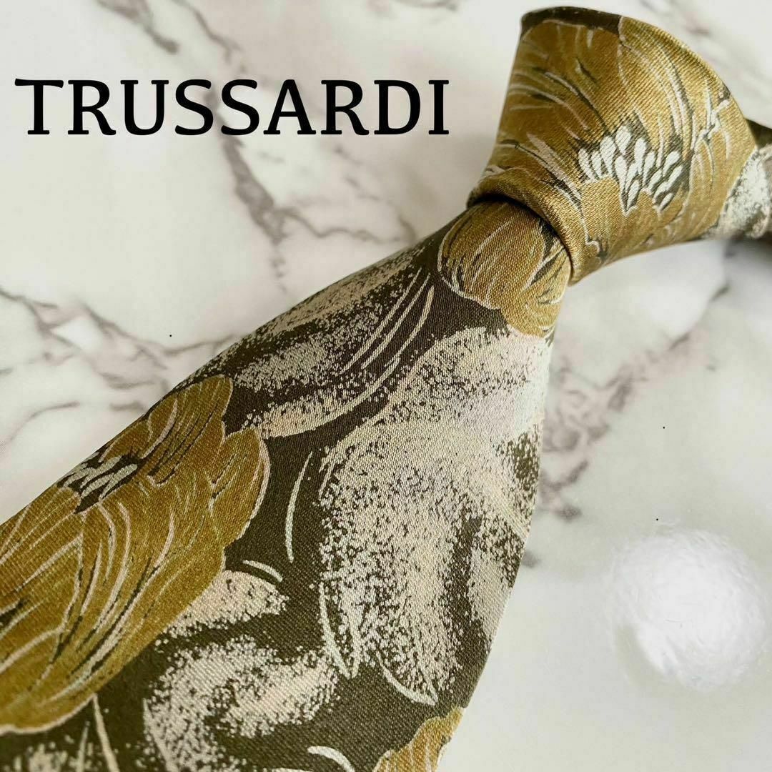 Trussardi(トラサルディ)のネクタイ トラサルディ 花柄 ボタニカル 総柄 シルク メンズのファッション小物(ネクタイ)の商品写真