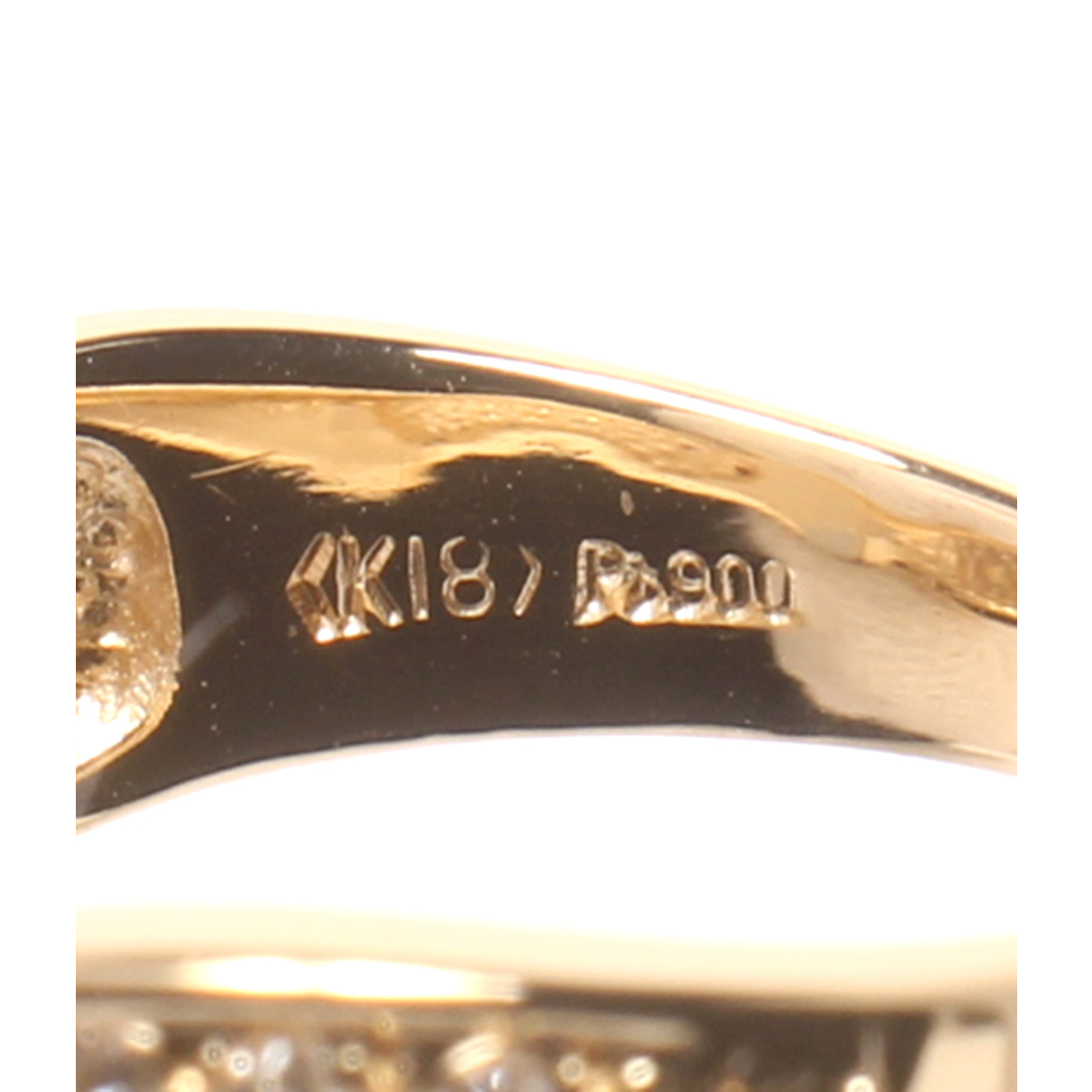 美品  リング 指輪 K18 Pt900 ダイヤ0.09ct レディース 11号 レディースのアクセサリー(リング(指輪))の商品写真