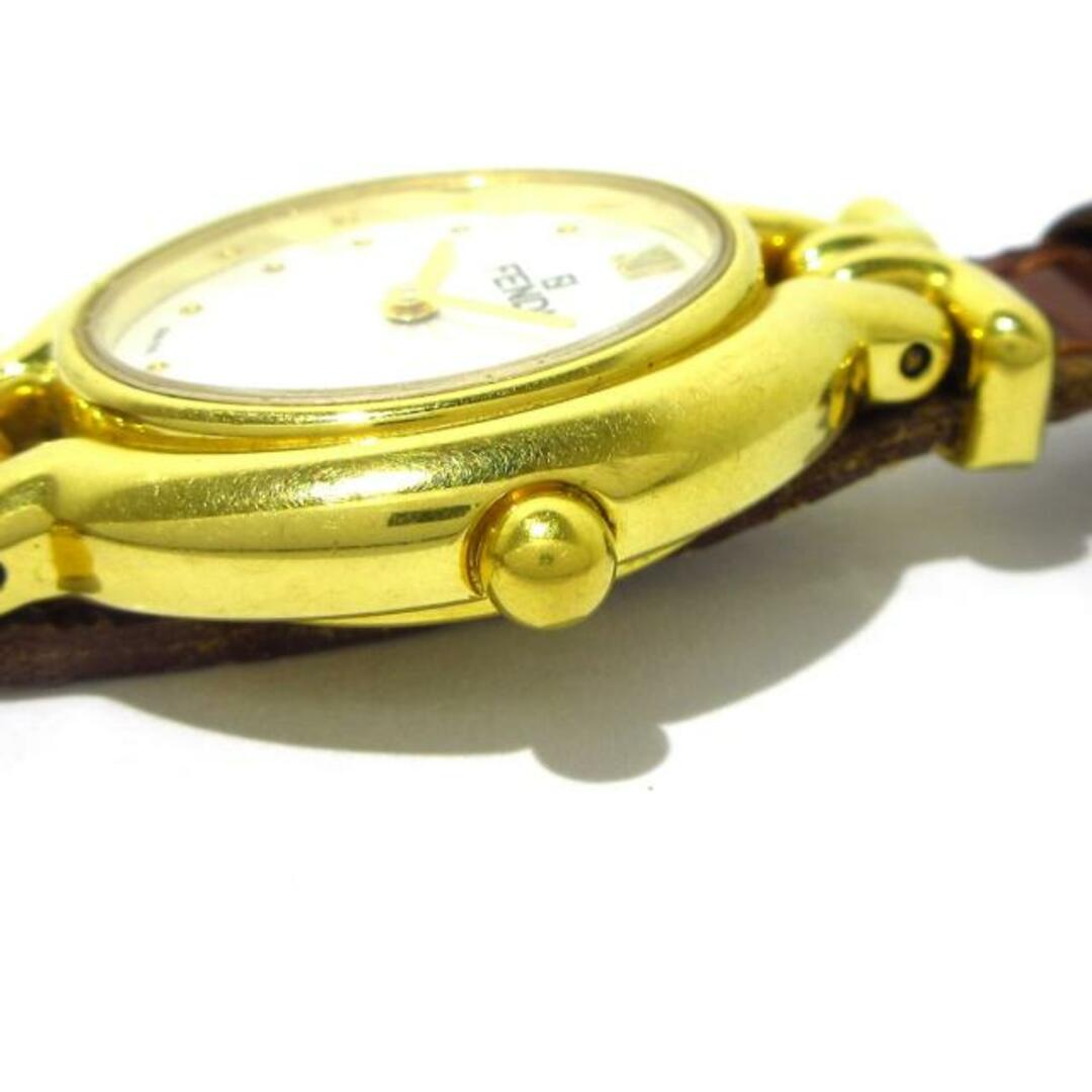 FENDI(フェンディ)のFENDI(フェンディ) 腕時計 - 640L レディース 革ベルト アイボリー レディースのファッション小物(腕時計)の商品写真
