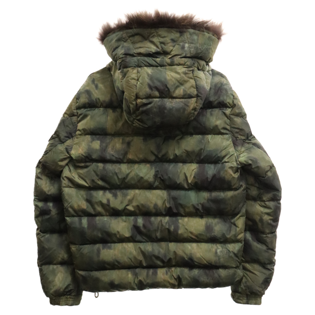 MONCLER(モンクレール)のMONCLER モンクレール BYRON GIUBBOTTO 420914136725 ファー付きダウンジャケット グリーンカモ メンズのジャケット/アウター(ダウンジャケット)の商品写真