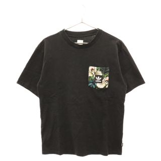 アディダス(adidas)のadidas アディダス Flower Pocket S/S Tee フラワーポケット付きクルーネック半袖Tシャツ ブラック EC7369(Tシャツ/カットソー(半袖/袖なし))