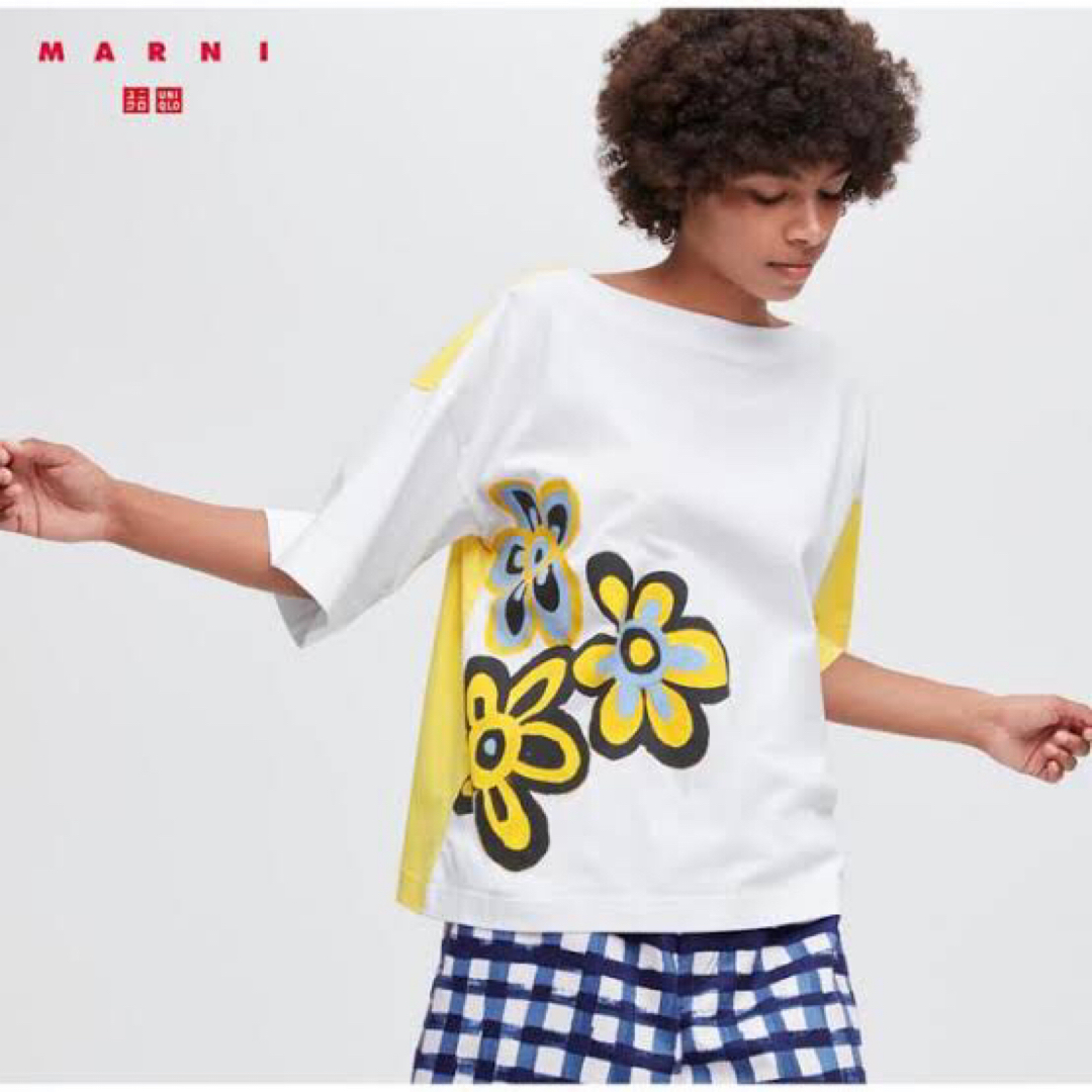 Marni(マルニ)のUNIQLO MARNI コラボTシャツ Sサイズ レディースのトップス(Tシャツ(半袖/袖なし))の商品写真
