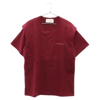 ジョンローレンスサリバン(JOHN LAWRENCE SULLIVAN)のJOHN LAWRENCE SULLIVAN ジョンローレンスサリバン ARASHI YANAGAWA COTTON TUCKED SHOULDER SS TEE コットンタックショルダー半袖Tシャツカットソー レッド(Tシャツ/カットソー(半袖/袖なし))