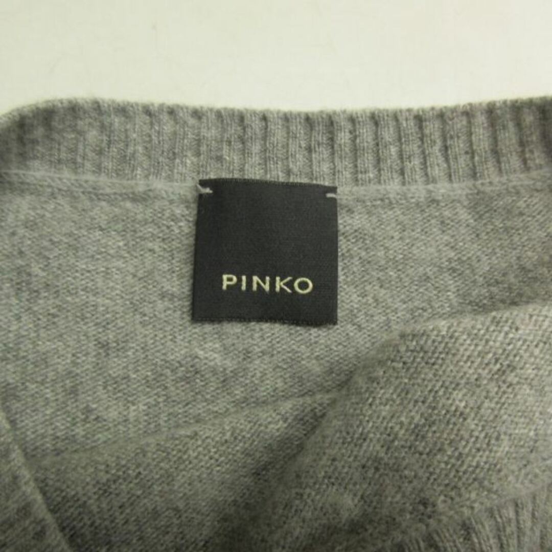 PINKO(ピンコ)のピンコ 近年 ニット セーター バック フリンジ 長袖 ウール混 グレー XS レディースのトップス(ニット/セーター)の商品写真