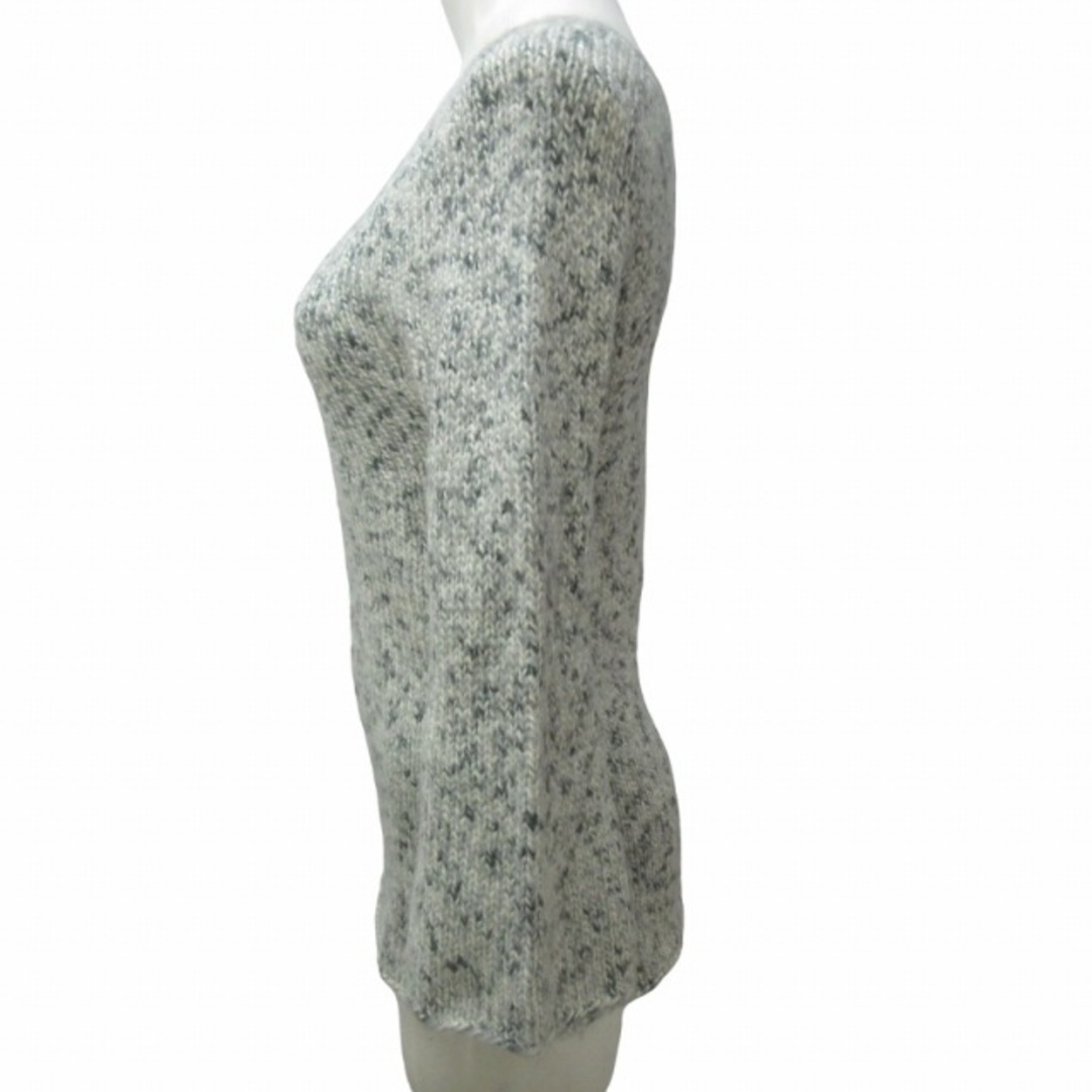 BCBGMAXAZRIA(ビーシービージーマックスアズリア)のBCBGMAXAZRIA 美品 ミックス ニット セーター 七分袖 グレー XS レディースのトップス(ニット/セーター)の商品写真