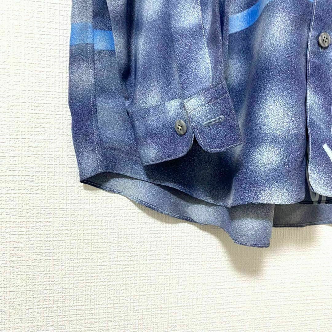 natuRAL vintage(ナチュラルヴィンテージ)のシャツ 長袖 アート 総柄 太アーム 一点物 ヴィンテージ M メンズのトップス(シャツ)の商品写真