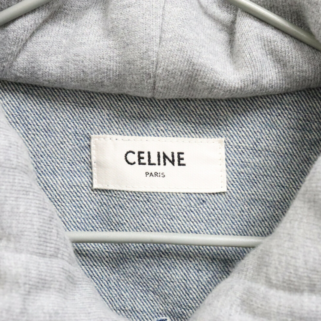 celine(セリーヌ)のCELINE セリーヌ 22AW by Hedi Slimane TRUCKER DENIM JACKET 2Q472930F フードロゴプリント デニムジャケット インディゴ/グレー メンズのジャケット/アウター(Gジャン/デニムジャケット)の商品写真