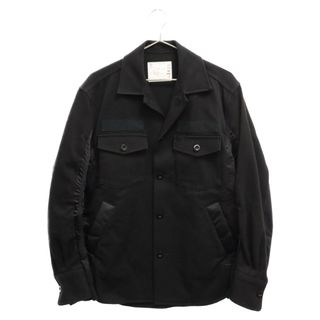 サカイ(sacai)のSacai サカイ 20AW コントラスト ディテール スリーブドッキング ジャケット ブラック 20-02435M(フライトジャケット)