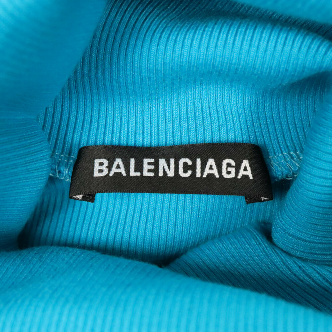 Balenciaga(バレンシアガ)のBALENCIAGA バレンシアガ タートルネック リブ編み ニットセーター ブルー 583943 メンズのトップス(ニット/セーター)の商品写真