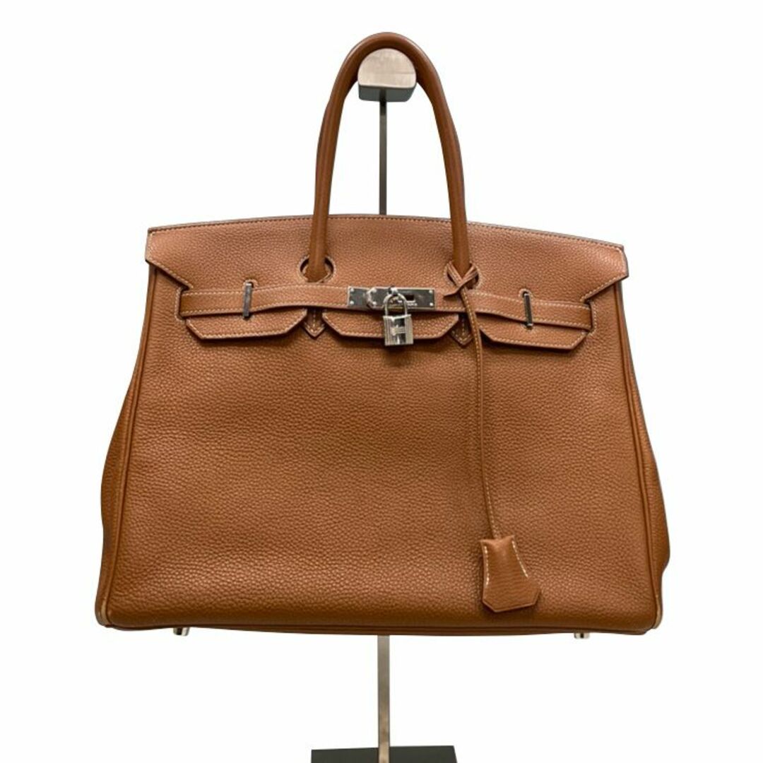 Hermes(エルメス)のエルメス HERMES バーキン35 ハンドバッグ シルバー金具 ベージュ キャメル ブラウン系 エルメス Birkin I刻印【他サイト併売品】 レディースのバッグ(トートバッグ)の商品写真