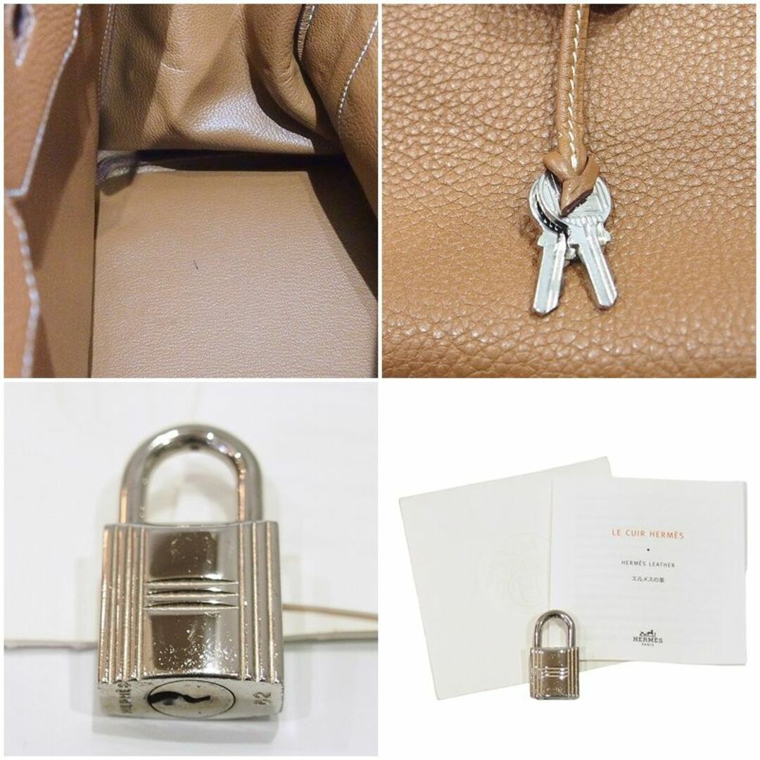 Hermes(エルメス)のエルメス HERMES バーキン35 ハンドバッグ シルバー金具 ベージュ キャメル ブラウン系 エルメス Birkin I刻印【他サイト併売品】 レディースのバッグ(トートバッグ)の商品写真