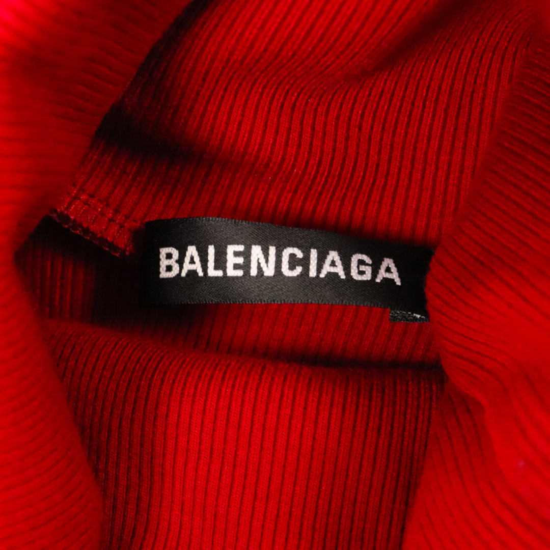 Balenciaga(バレンシアガ)のBALENCIAGA バレンシアガ タートルネック リブ編み ニットセーター レッド 583943 メンズのトップス(ニット/セーター)の商品写真