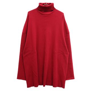 バレンシアガ(Balenciaga)のBALENCIAGA バレンシアガ タートルネック リブ編み ニットセーター レッド 583943(ニット/セーター)