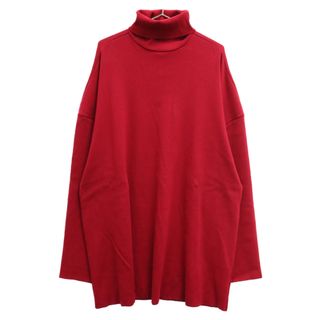 バレンシアガ(Balenciaga)のBALENCIAGA バレンシアガ タートルネック リブ編み ニットセーター レッド 583943(ニット/セーター)