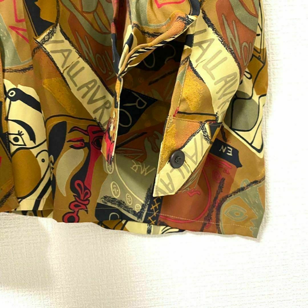 natuRAL vintage(ナチュラルヴィンテージ)のシャツ 長袖 アート 総柄 太アーム ヴィンテージ 一点物 メンズのトップス(シャツ)の商品写真