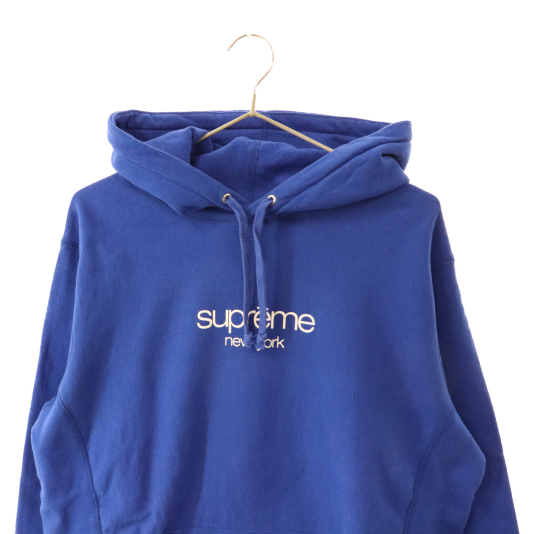 Supreme(シュプリーム)のSUPREME シュプリーム 15SS Classic Logo Hooded Sweatshirt クラシックロゴ プルオーバーパーカー フーディー ブルー メンズのトップス(パーカー)の商品写真