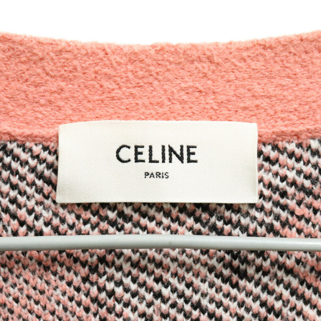 celine(セリーヌ)のCELINE セリーヌ 22SS Amy Dorian Artist Jacquard Cardigan In Brushed Cotton 2A94W531Q エイミー ドリアン ブラッシュドコットンアーティストジャガードカーディガン ピンク メンズのトップス(カーディガン)の商品写真