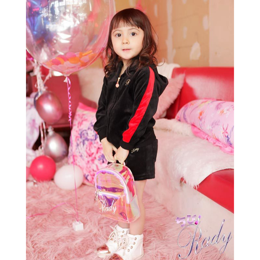 Rady(レディー)のちびRady＊サイドラインベロアセットアップ キッズ/ベビー/マタニティのキッズ服女の子用(90cm~)(その他)の商品写真