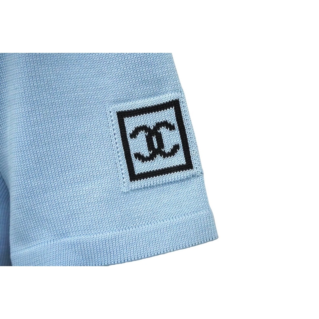 CHANEL - CHANEL シャネル スポーツライン 半袖ニット Tシャツ ココ CHANEL - CHANEL シャネル スポーツライン 半袖ニット Tシャツ ココ
