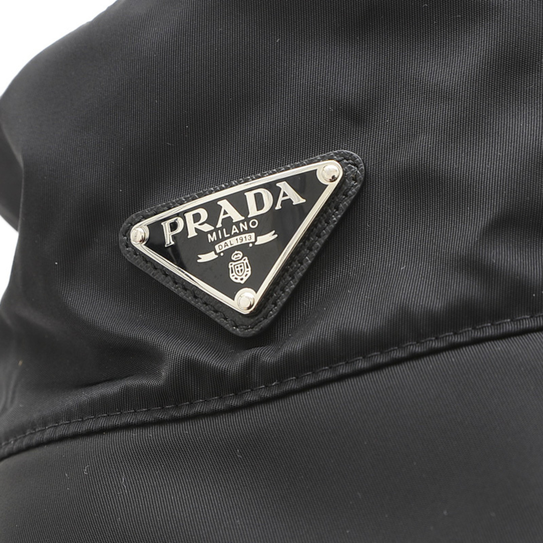 PRADA(プラダ)のプラダ バケットハット ファー ナイロン ブラック 2HC137 XLサイズ レディースの帽子(ハット)の商品写真