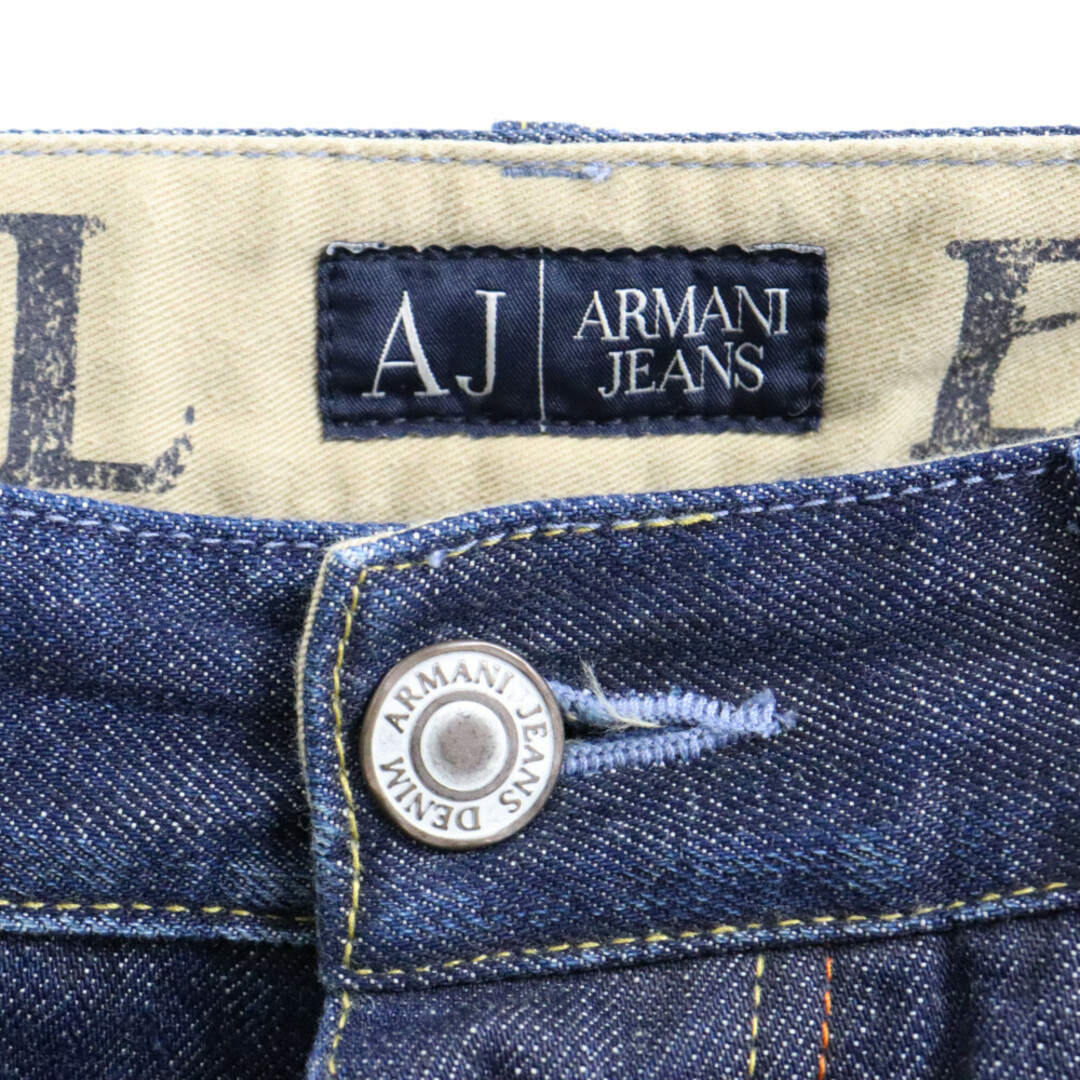 ARMANI JEANS(アルマーニジーンズ)のARMANI JEANS アルマーニ ジーンズ 90S ボタンフライ ストレートデニムパンツ インディゴ メンズのパンツ(デニム/ジーンズ)の商品写真