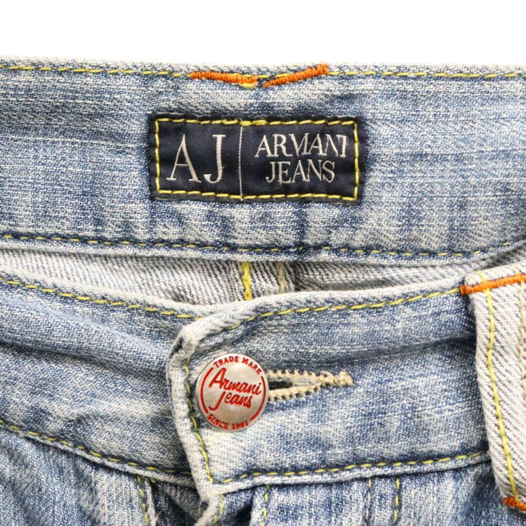 ARMANI JEANS(アルマーニジーンズ)のARMANI JEANS アルマーニ ジーンズ INDIGO 010 ウォッシュド ボタンフライ デニムパンツ インディゴ メンズのパンツ(デニム/ジーンズ)の商品写真