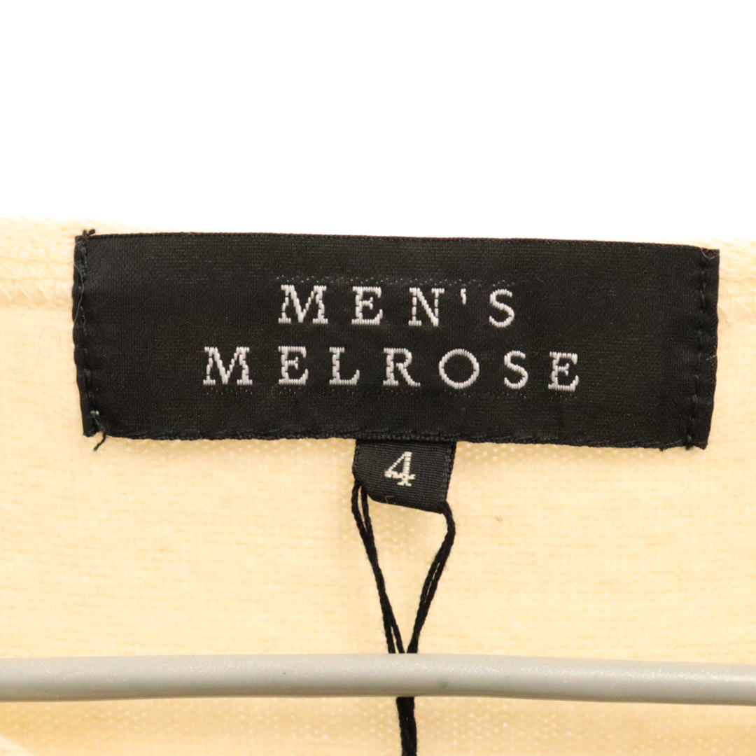 MEN'S MELROSE(メンズメルローズ)のMEN'S MELROSE メンズメルローズ クルーネック ウールニットセーター ベージュ メンズのトップス(ニット/セーター)の商品写真