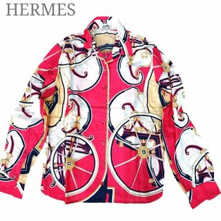 エルメス(Hermes)の美品 エルメス HERMES シャツ ブラウス ジョージワシントンの馬車(シャツ/ブラウス(長袖/七分))