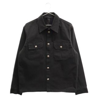 クロムハーツ(Chrome Hearts)のCHROME HEARTS クロムハーツ WORK DOG SHIRT JACKET ワークドッグ 長袖シャツジャケット ブラック/シルバー(フライトジャケット)