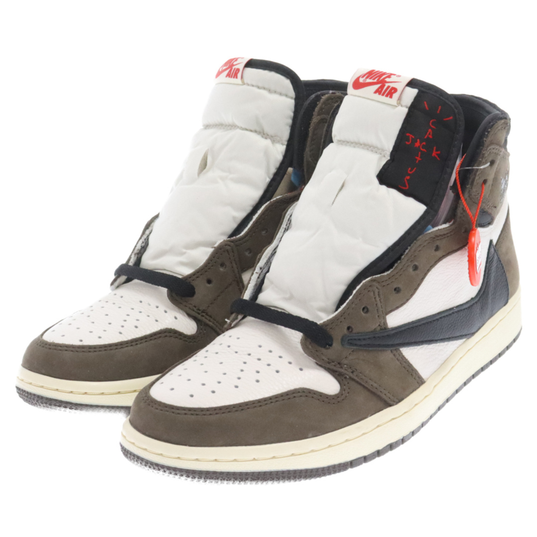 NIKE(ナイキ)のNIKE ナイキ ×TRAVIS SCOTT AIR JORDAN 1 HIGH OG TS SP CD4487-100 トラヴィススコット エアジョーダン1 ハイカットスニーカー ブラウン US8.5/26.5cm メンズの靴/シューズ(スニーカー)の商品写真