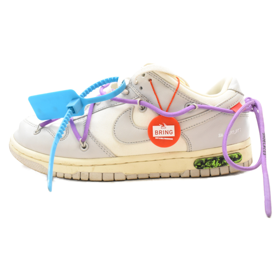 NIKE(ナイキ)のNIKE ナイキ ×OFF-WHITE DUNK LOW LOT47 オフホワイト ダンク ローカットスニーカー ホワイト/グレー/パープル US8/26cm DM1602-125 メンズの靴/シューズ(スニーカー)の商品写真