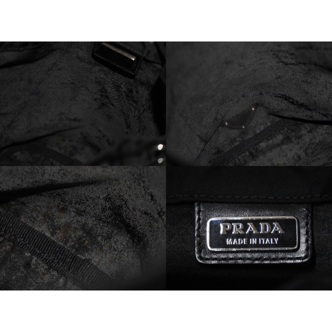 PRADA(プラダ)のPRADA プラダ 巾着 ポーチ トライアングルロゴ テスート ブラック 1NA369 イタリア製 良品 中古 61286 レディースのバッグ(その他)の商品写真