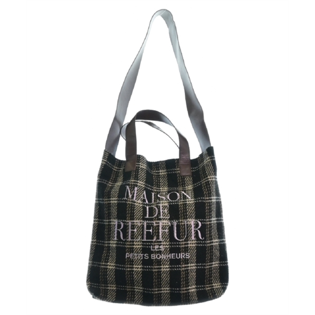 Maison de Reefur(メゾンドリーファー)のMAISON DE REEFUR トートバッグ - 黒(チェック) 【古着】【中古】 レディースのバッグ(トートバッグ)の商品写真