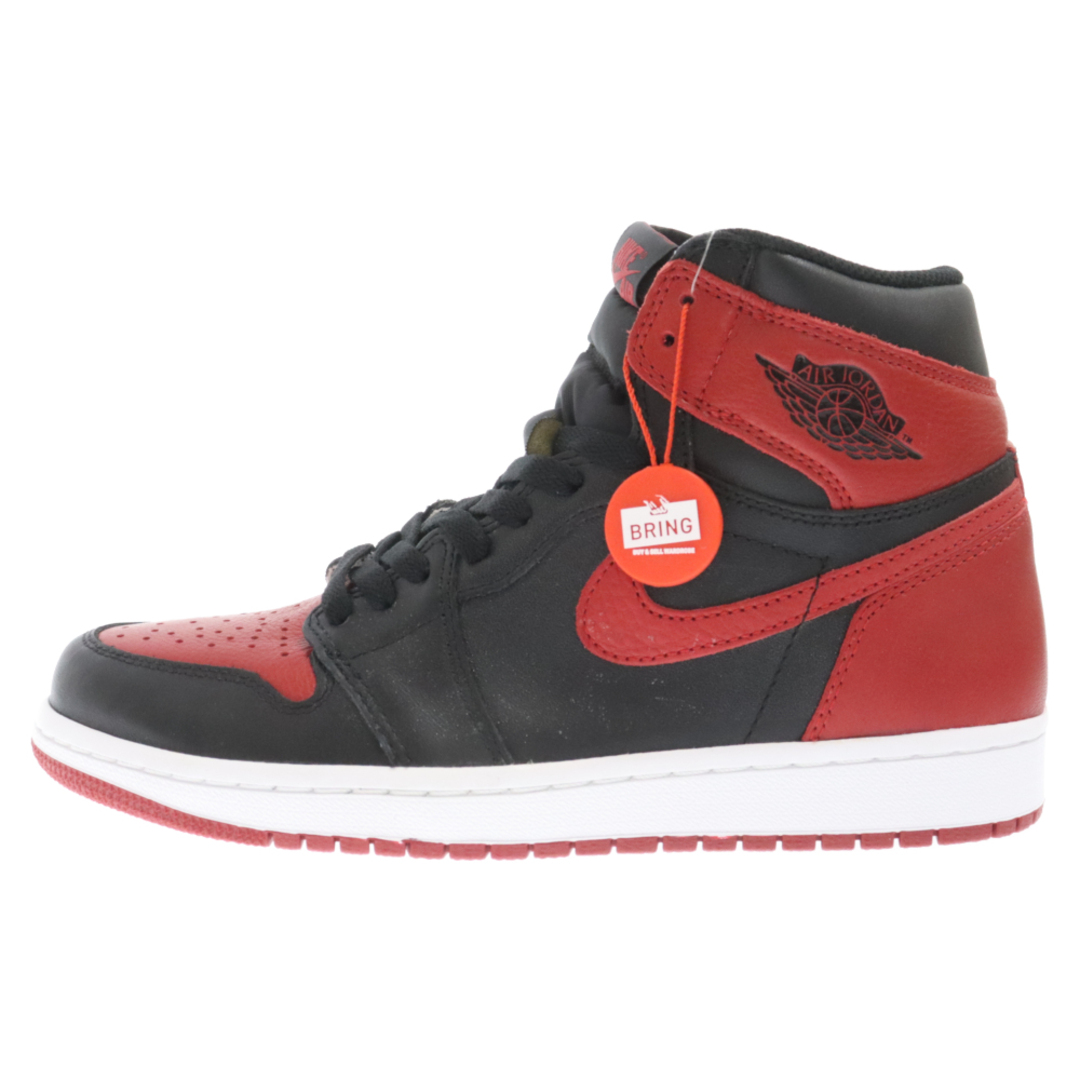 NIKE(ナイキ)のNIKE ナイキ 16年製 AIR JORDAN 1 RETRO HIGH OG BANNED BRED エアジョーダン1 レトロ バーンド ブレッド ハイカットスニーカー レッド/ブラック US8.5/26.5cm 555088-001 メンズの靴/シューズ(スニーカー)の商品写真