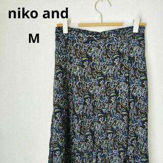 ニコアンド(niko and...)の【niko and】ニコアンド(M)　ペイズリー柄【美品】フレアスカート(ひざ丈スカート)