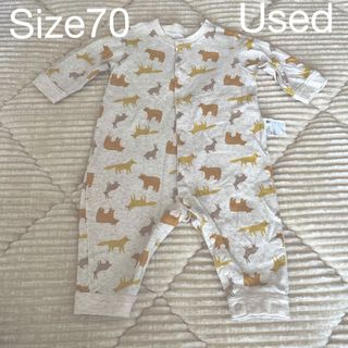 ユニクロ(UNIQLO)のユニクロ　ロンパース　70 中古(ロンパース)