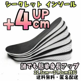 【4㎝】 シークレット インソール 22.5cm～27.0cm a3(その他)