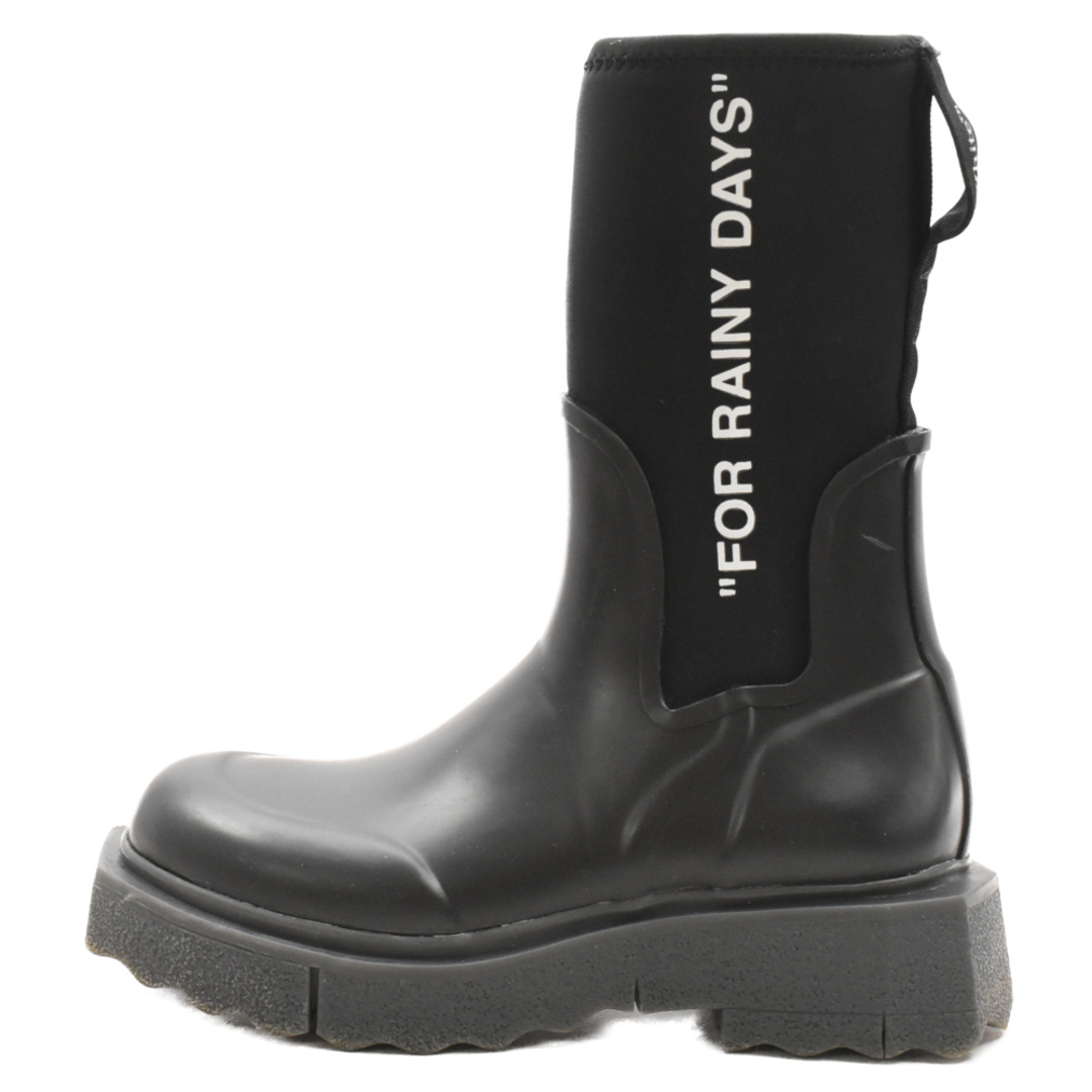 OFF-WHITE(オフホワイト)のOFF-WHITE オフホワイト RUBBER RAIN BOOT ラバー レイン ブーツ ブラック OWIE23-SLG1065 メンズの靴/シューズ(ブーツ)の商品写真