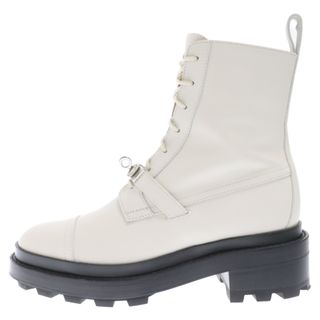 エルメス(Hermes)のHERMES エルメス Funk Ankle Boot ファンク アンクル レザー ブーツ レディース ホワイト/ブラック WS222069Z 2207(ブーツ)