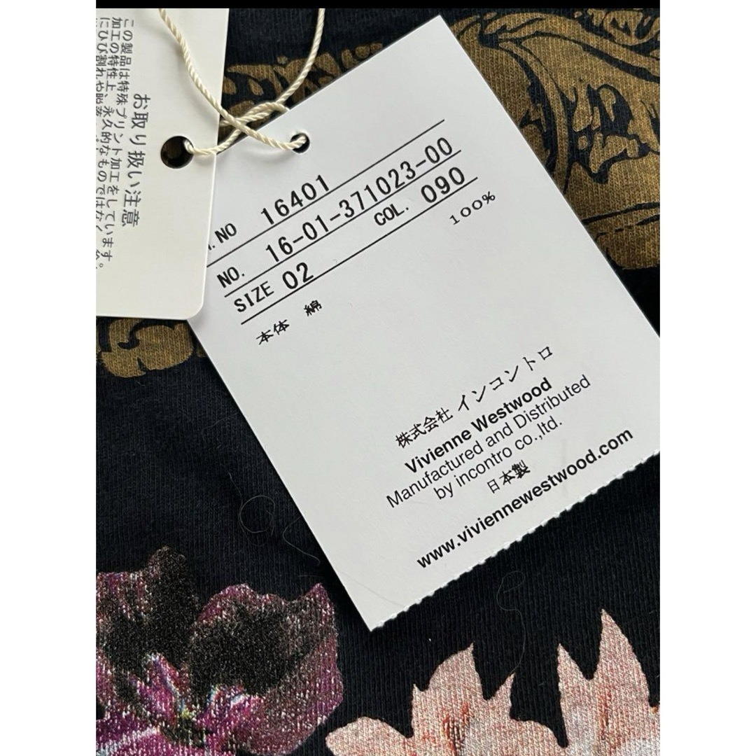 Vivienne Westwood(ヴィヴィアンウエストウッド)の新品ヴィヴィアンレッドレーベル　オーブ花籠　鳥　黒Tシャツ トップス レディースのトップス(Tシャツ(半袖/袖なし))の商品写真