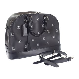 ルイヴィトン(LOUIS VUITTON)の【中古】【Sランク】LOUIS VUITTON ルイヴィトン アルマ・ダッフル ショルダーバッグ ボストン 2way M24397 LV ブラゾン・カーフレザー ブラック【ISEYA】(その他)